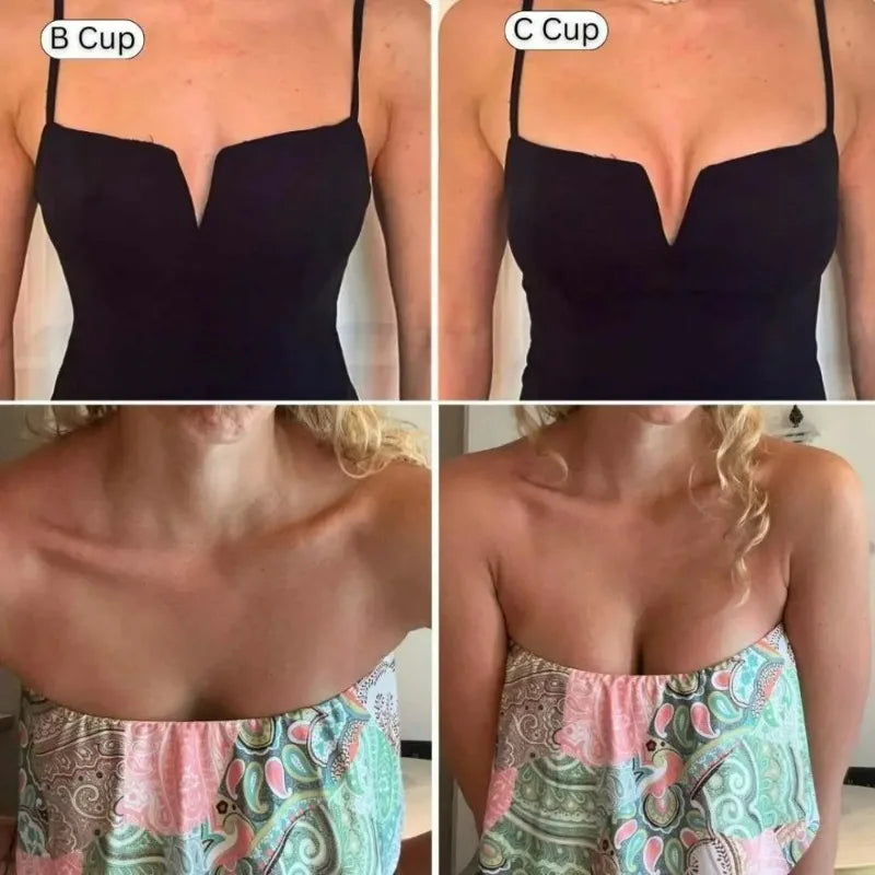 Thicken Chest Push Up Sticky Bra Double Sided Women Swimsuit Bikini Removeable Silicone Self-adhesive Cup Enhancer Chest Pad