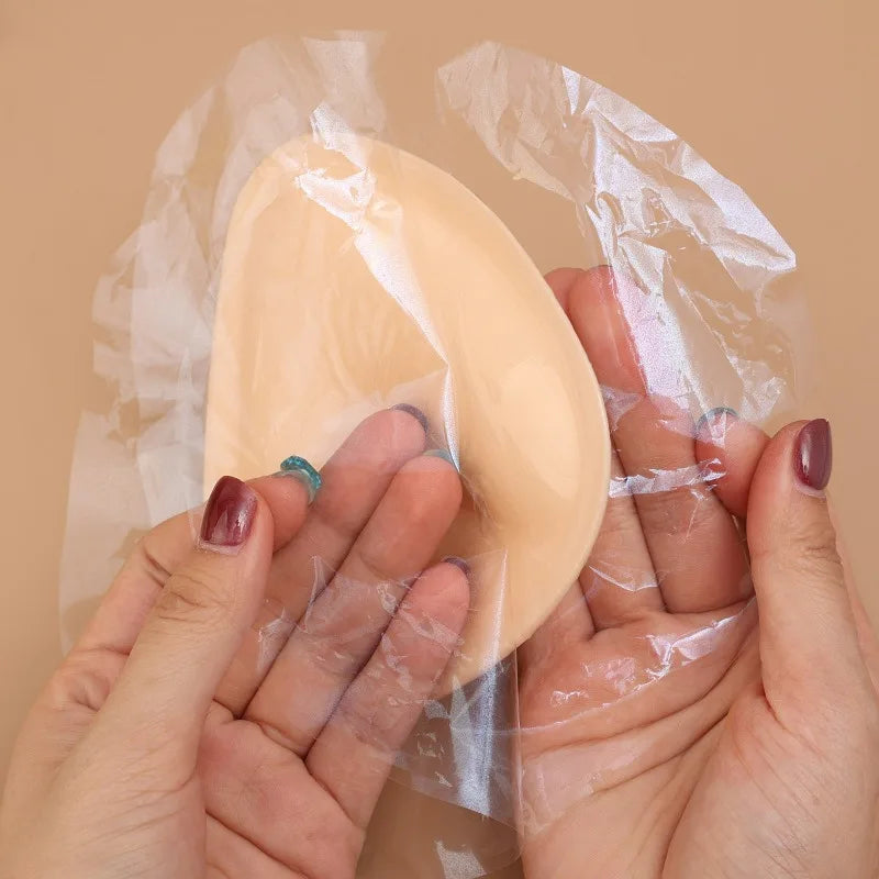 Thicken Chest Push Up Sticky Bra Double Sided Women Swimsuit Bikini Removeable Silicone Self-adhesive Cup Enhancer Chest Pad