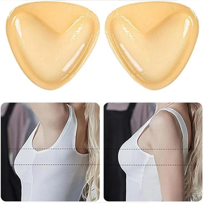 Thicken Chest Push Up Sticky Bra Double Sided Women Swimsuit Bikini Removeable Silicone Self-adhesive Cup Enhancer Chest Pad