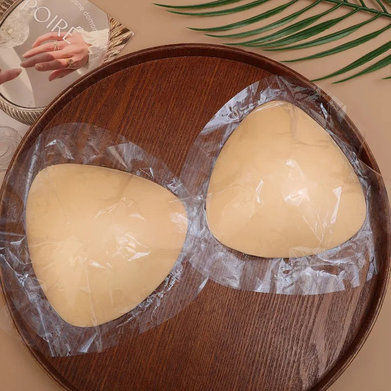 Thicken Chest Push Up Sticky Bra Double Sided Women Swimsuit Bikini Removeable Silicone Self-adhesive Cup Enhancer Chest Pad